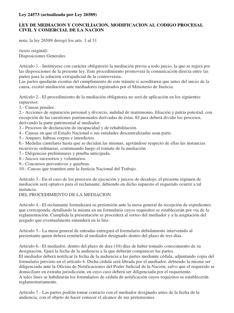 ley 24573